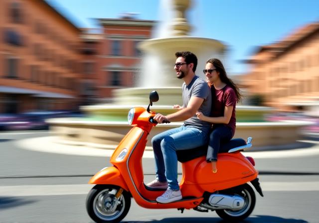 Scatto spontaneo di un tour in Piazza Navona
